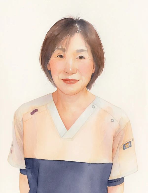 地域連携室長の似顔絵